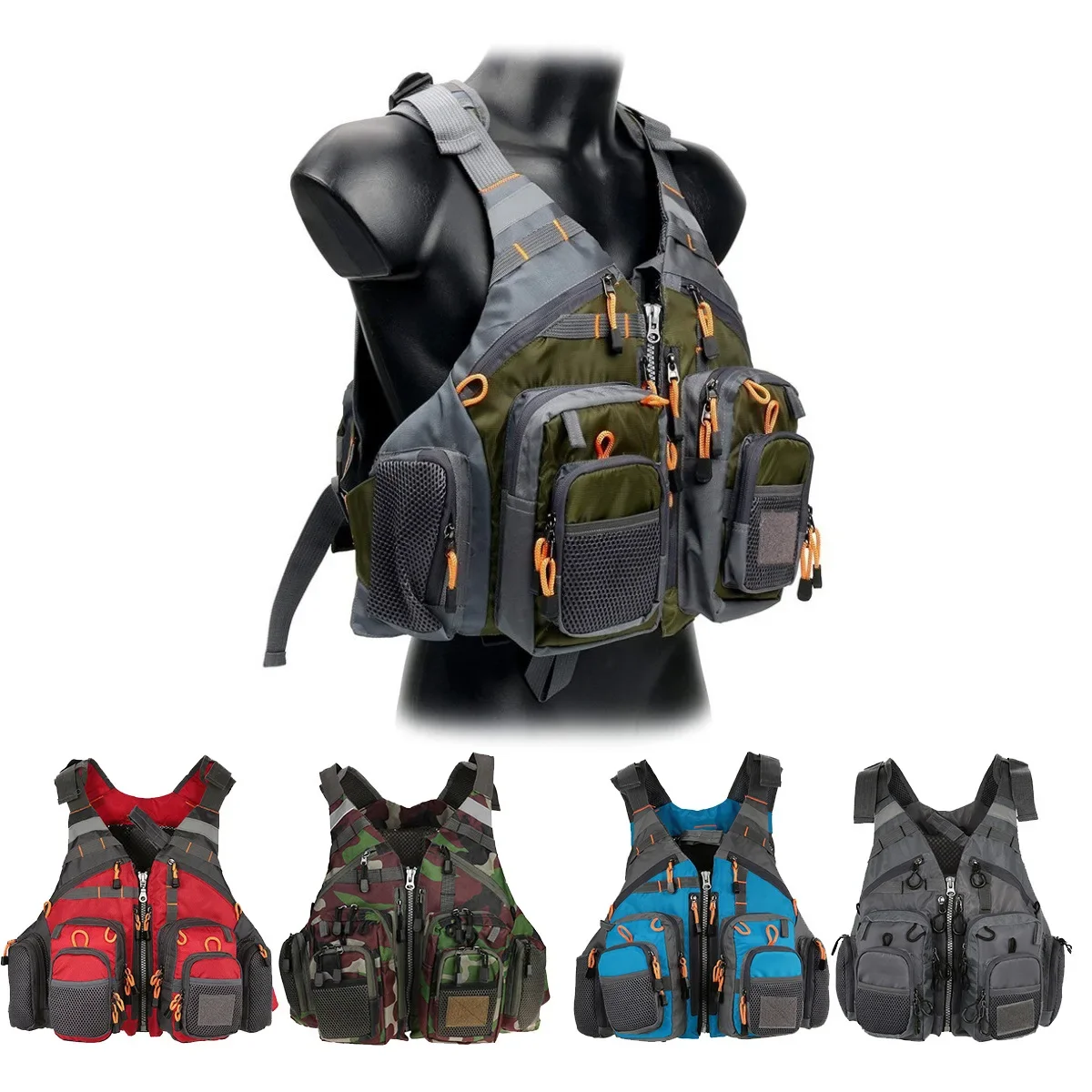 Fishing Jacket Waterproof - Colete De Pesca De Bolsos Múltiplos