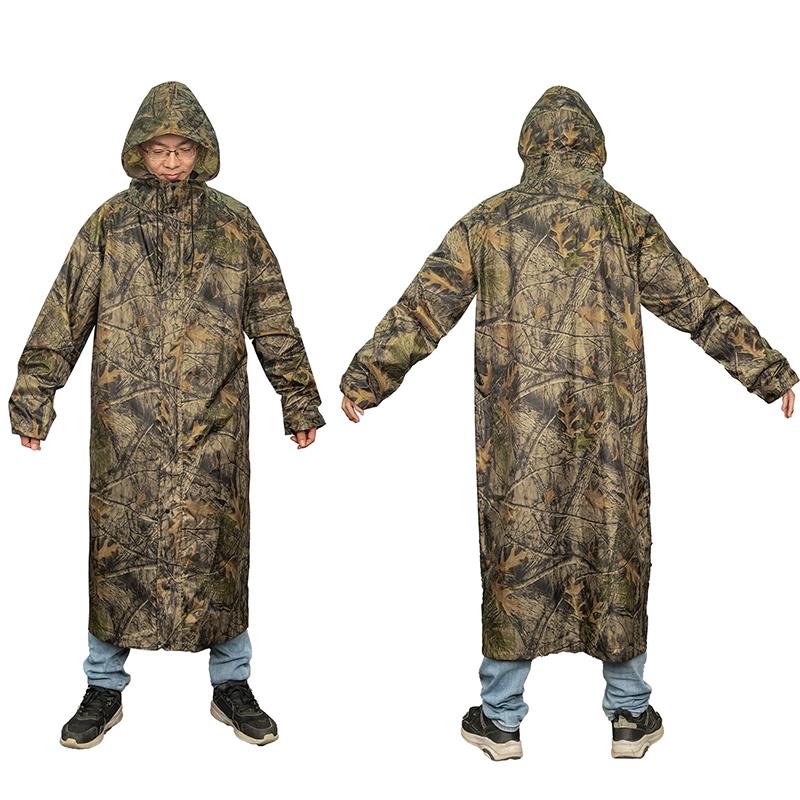 Fishing Rain Suit - Camuflagem casaco de chuva adulto longo